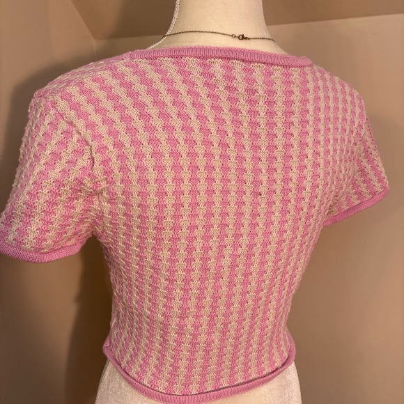 L A Hearts Cotton Crop Sweater - Picture 3 of 5